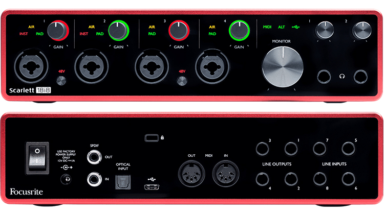 Focusrite Scarlett1818, USB audio interface